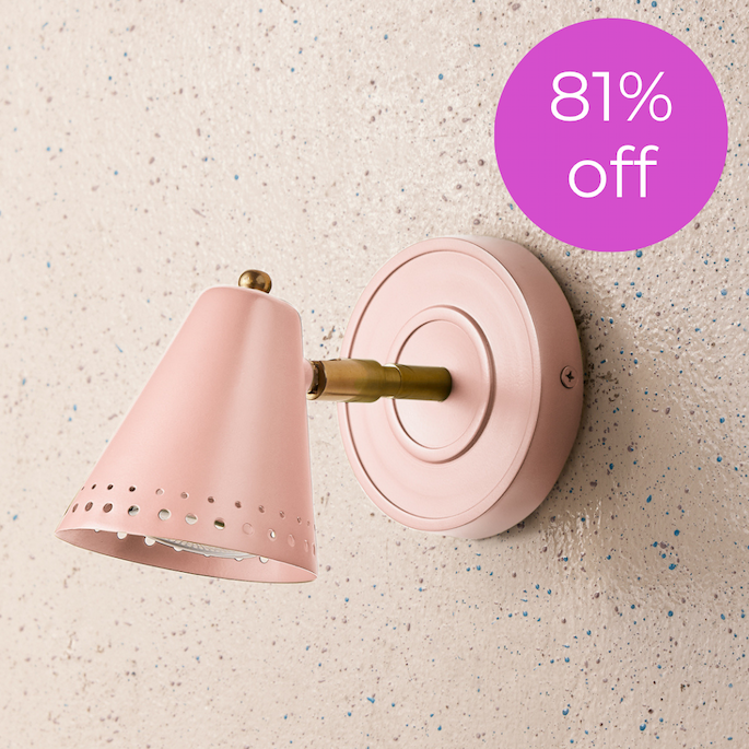 brandy wall sconce in blush by the novogratz