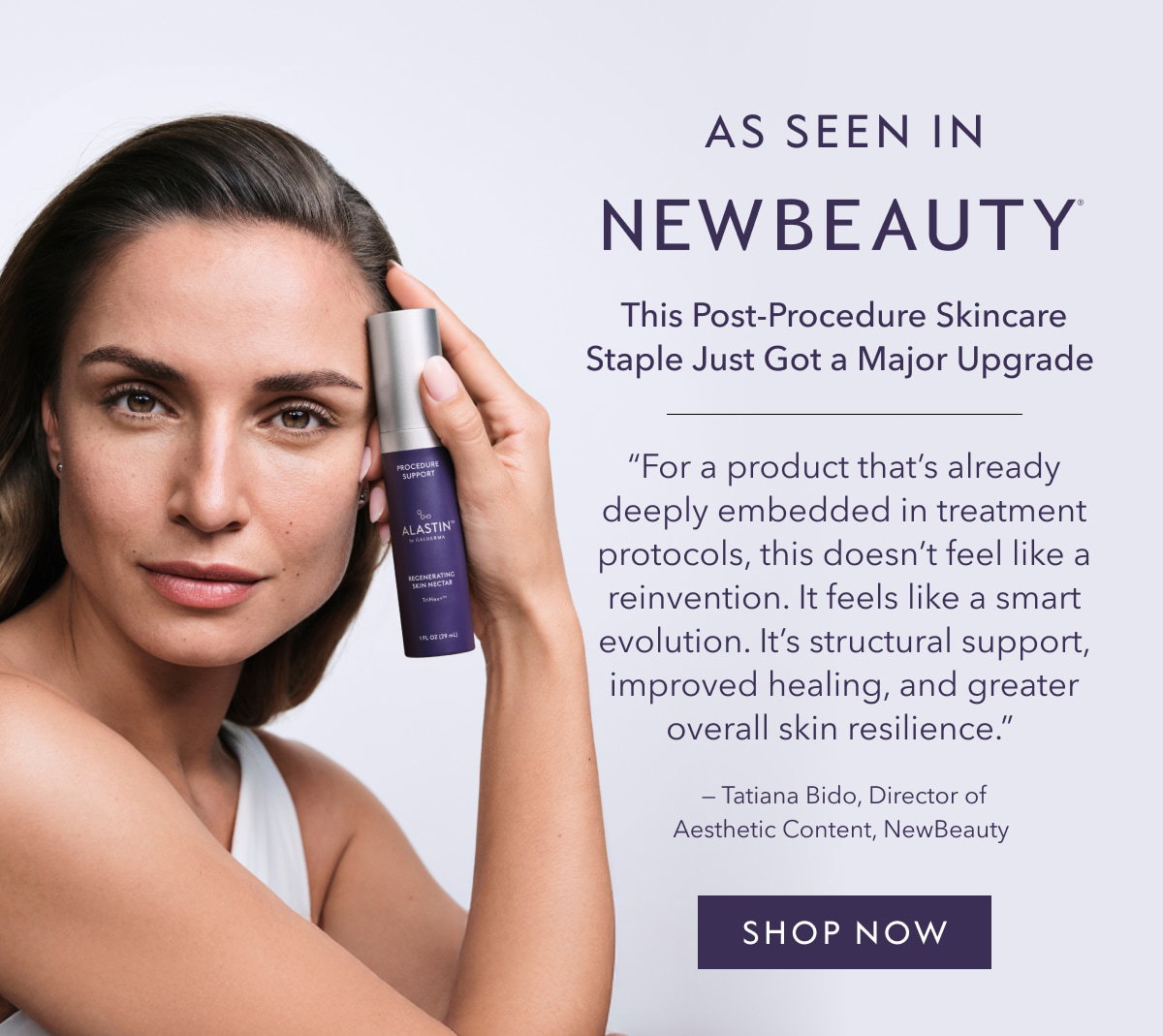 AS SEEN IN NEWBEAUTY | This Post-Procedure Skincare Staple Just Got a Major Upgrade | "For a product that's already deeply embedded in treatment protocols, this doesn
't feel like a reinvention. It feels like a smart evolution. It's structural support, improved healing, and greater overall skin resilience." - Tatiana Bido, Director of Aesthetic Content, NewBeauty | SHOP NOW