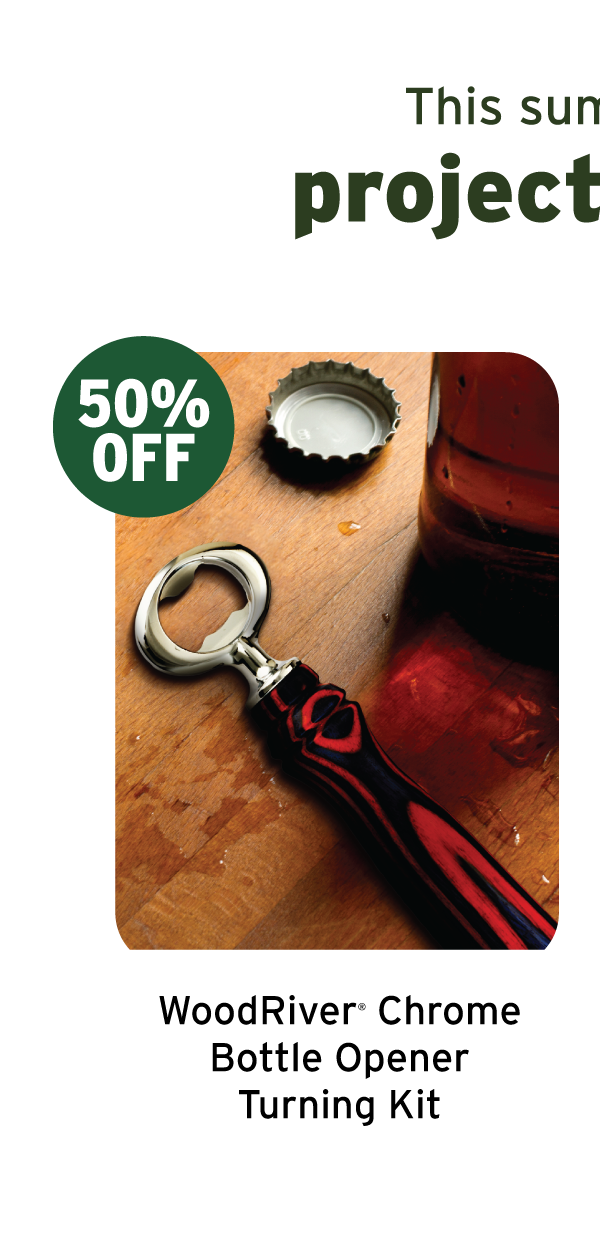WoodRiver Bottle Opener Turning Kit - Chrome