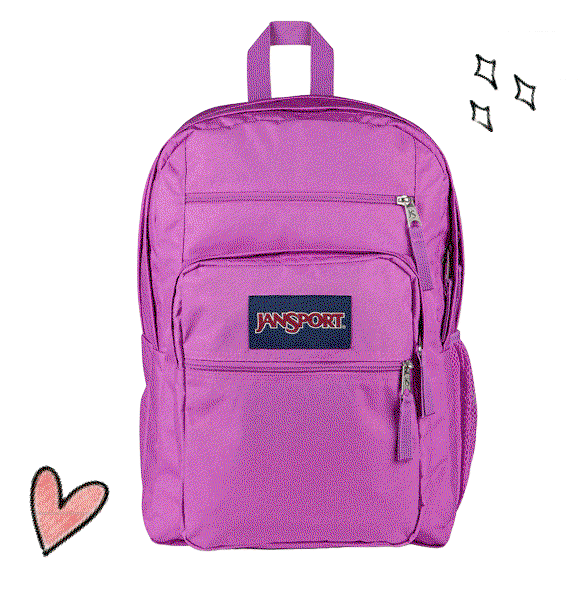A gift of a collection of backpacks eligible for the JanSport gift with purchase offer
