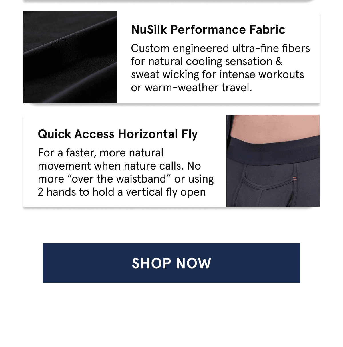 NuSilk Performance Fabric, Quick Access Horizontal Fly - Shop Now