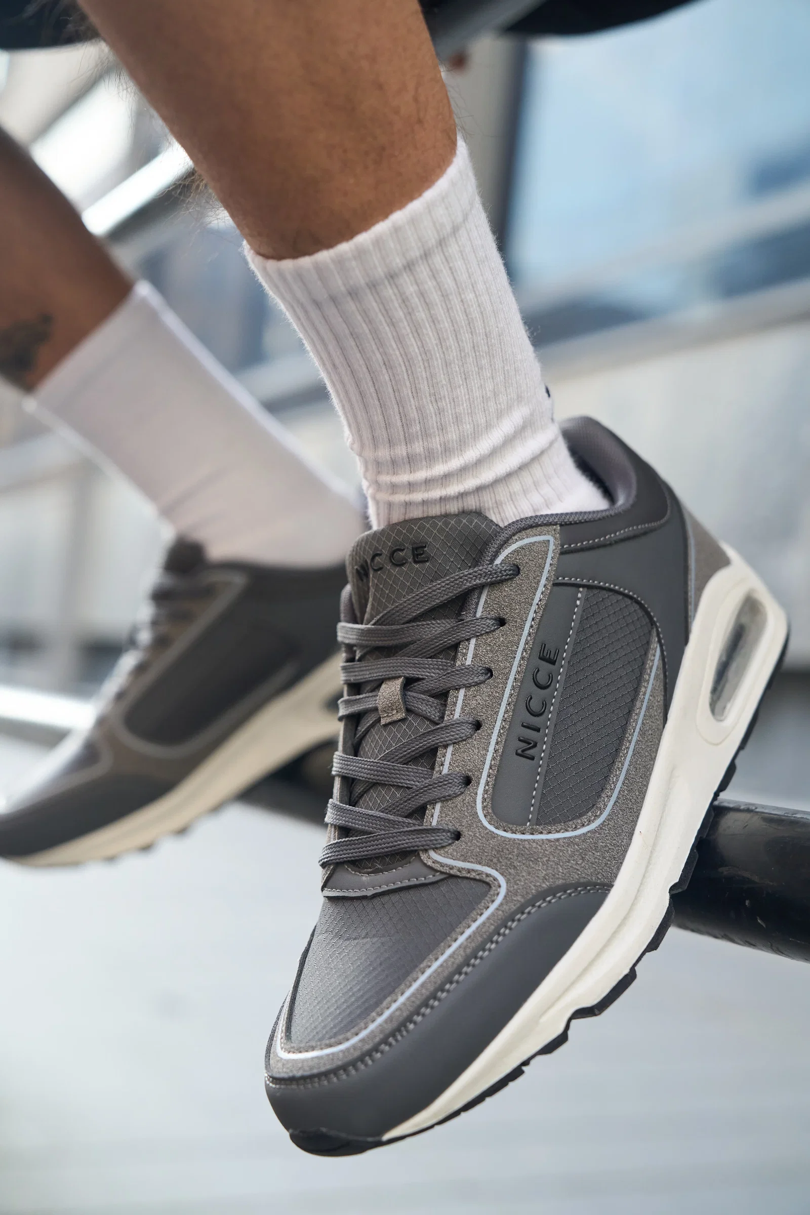 Image of NICCE Mens Elossi Trainers | Coal