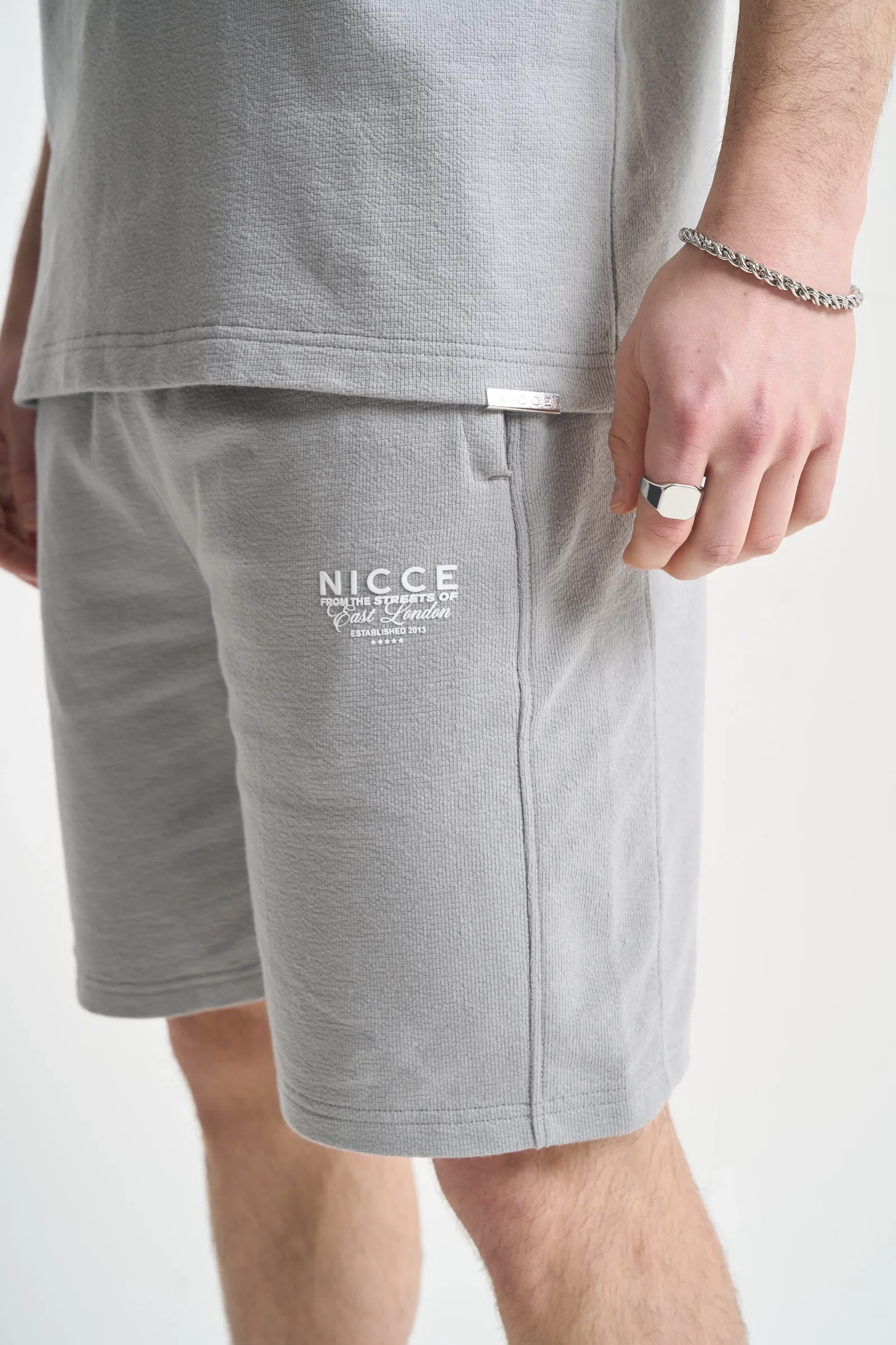Image of NICCE Mens Cera Shorts | Circular Grey
