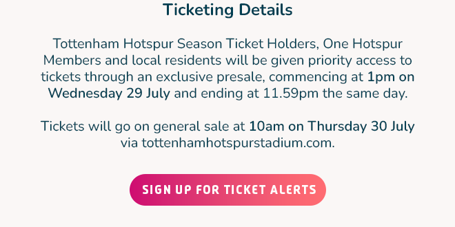Sign up for ticket alerts