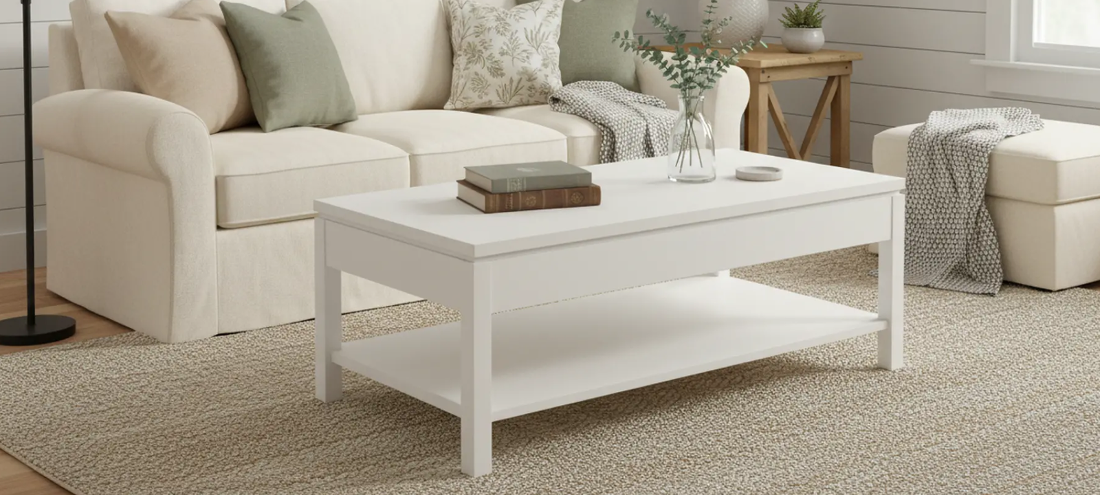 Archbold White Coffee Table 