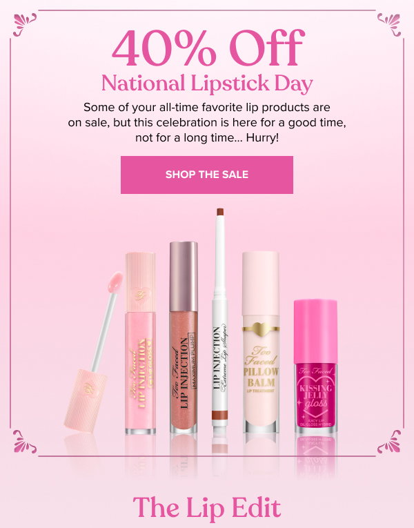 40% off National Lipstick Day