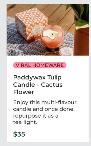 Paddywax Tulip Candle - Cactus Flower
