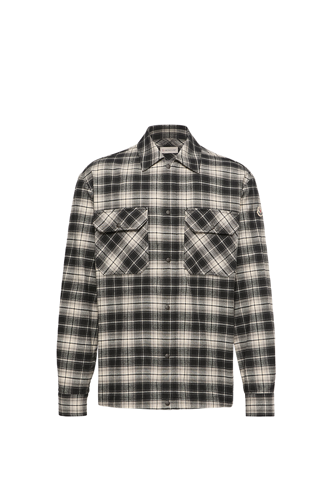 Check Cotton Flannel Zip-Up Shirt