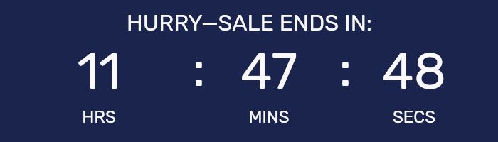 Countdown timer for Night Owl Sale.