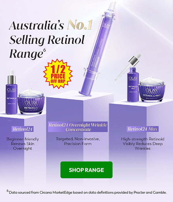 Olay Regenerist Retinol24 range 1/2 price off RRP at Chemist Warehouse sale ends 5 August 2026