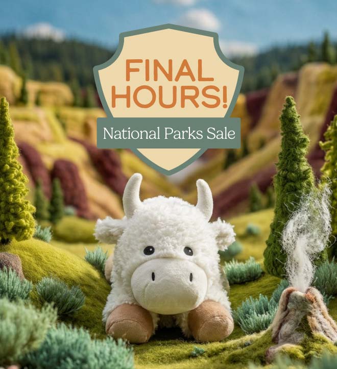 Buffalo Warmies in Yellowstone National Park. Shop Sale.