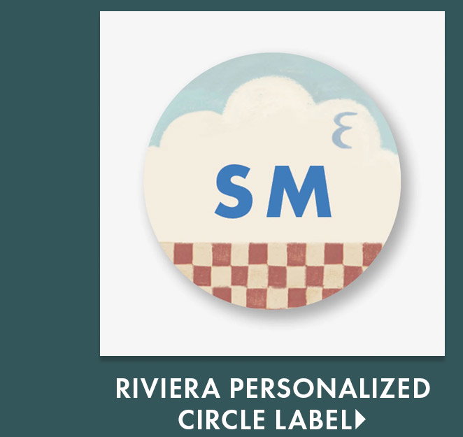 Riviera Personalized Circle Label