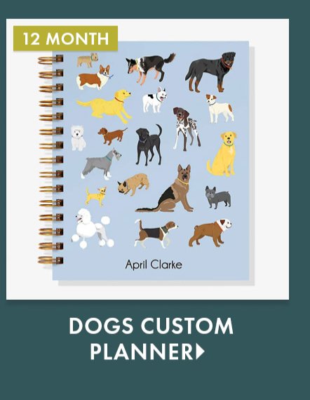 12-Month Dogs Custom Planner
