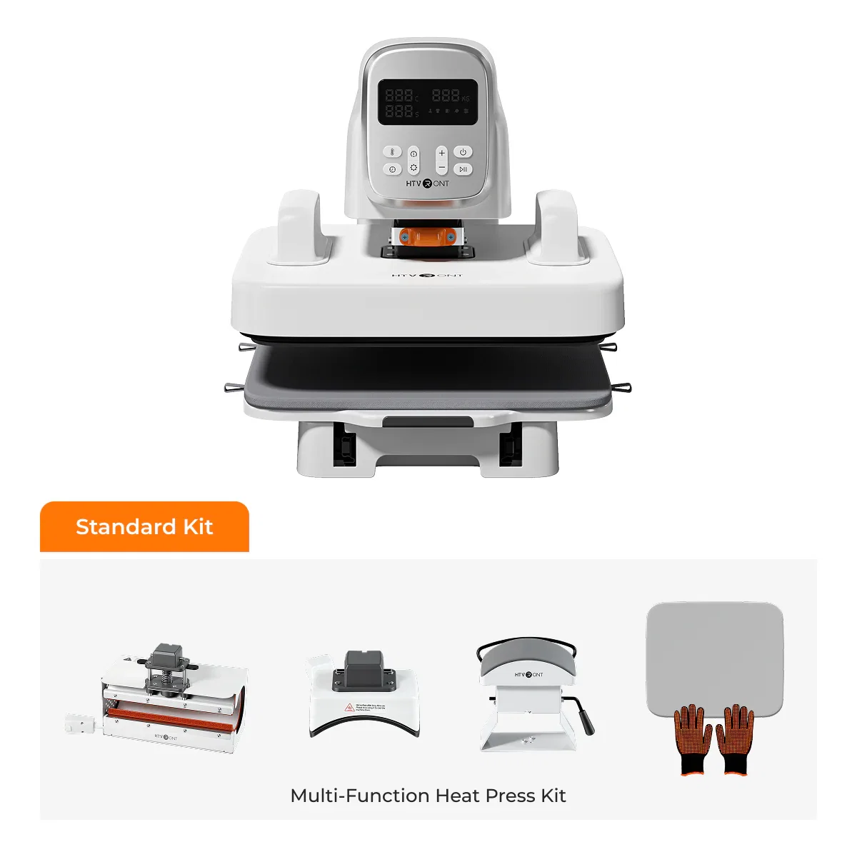 【Pre-Order】 HTVRONT A100 Auto Multi Heat Press - Standard Kit (Shipping starts June 16) / Daisy White