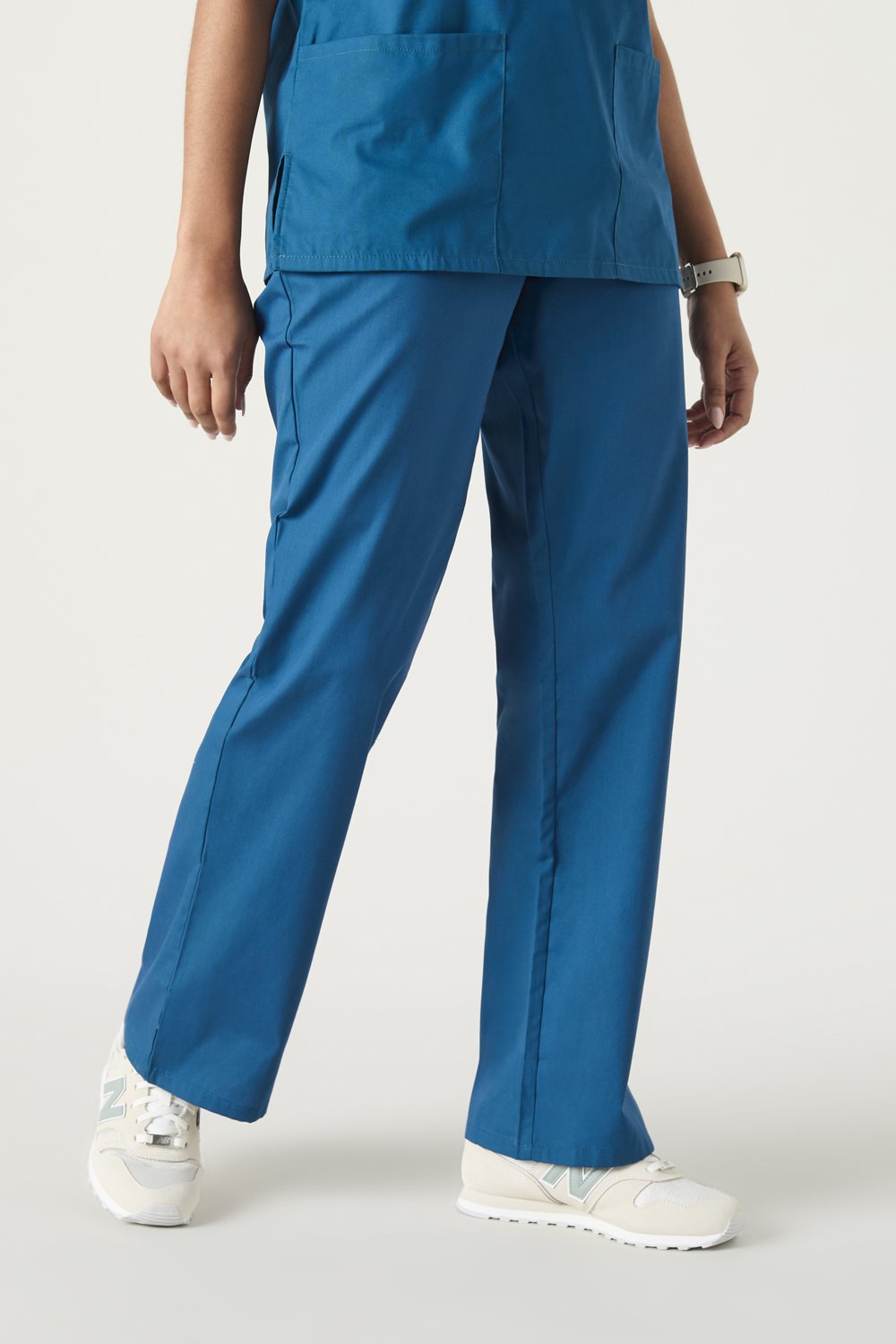 Image of Dickies EDS Signature Unisex Natural Rise Drawstring Scrub Trousers, Caribbean Blue