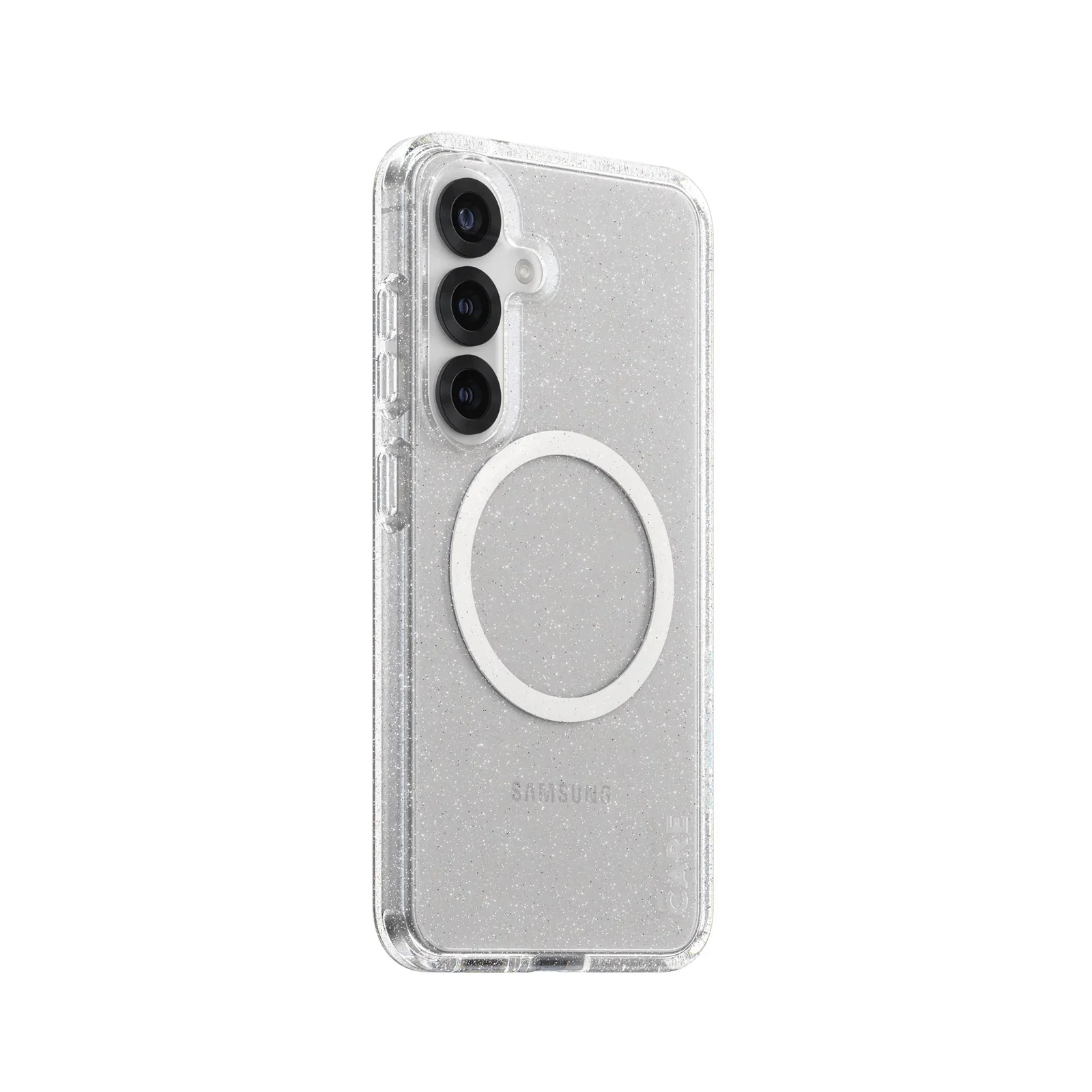 Image of CARE™ by PanzerGlass® Star Lit Case w. White Qi Compatible Samsung Galaxy S25