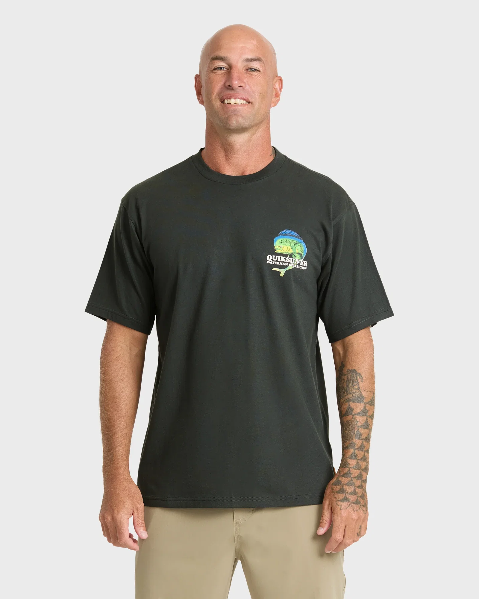Image of Waterman Big Bull Sueded Short Sleeve T-Shirt - Phantom