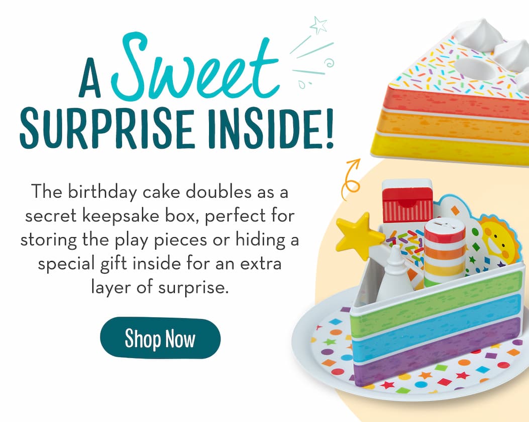 A Sweet Surprise Inside!   The birthday cake doubles as a secret keepsake box, perfect for storing the play pieces or hiding a special gift inside for an extra layer of surprise. 