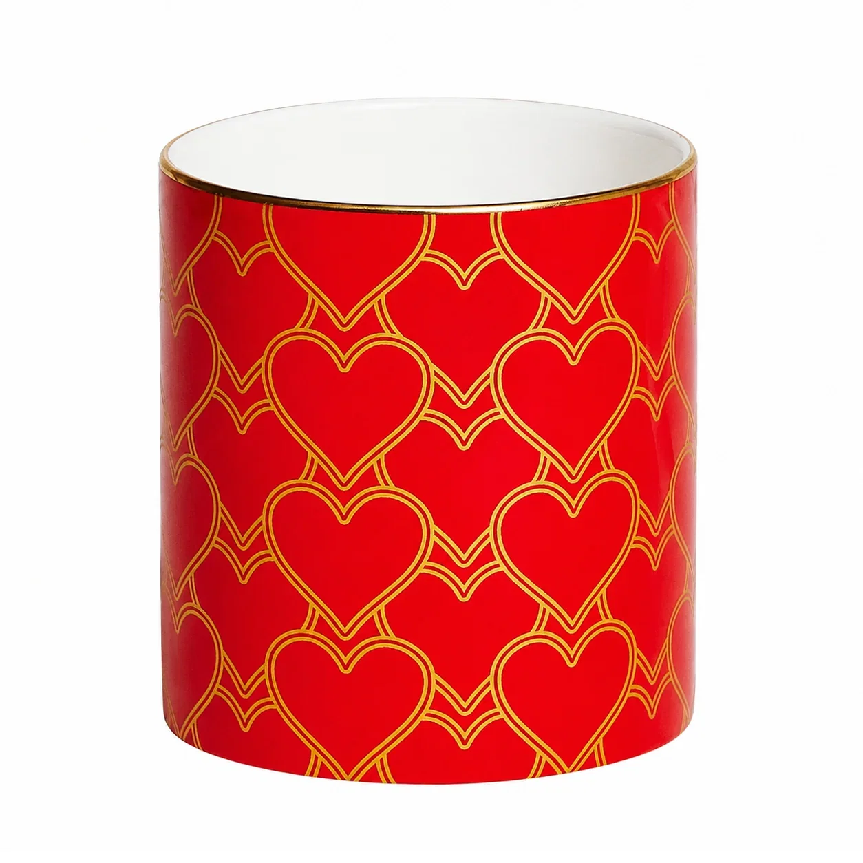 Image of Heart Trellis Red Pen Pot