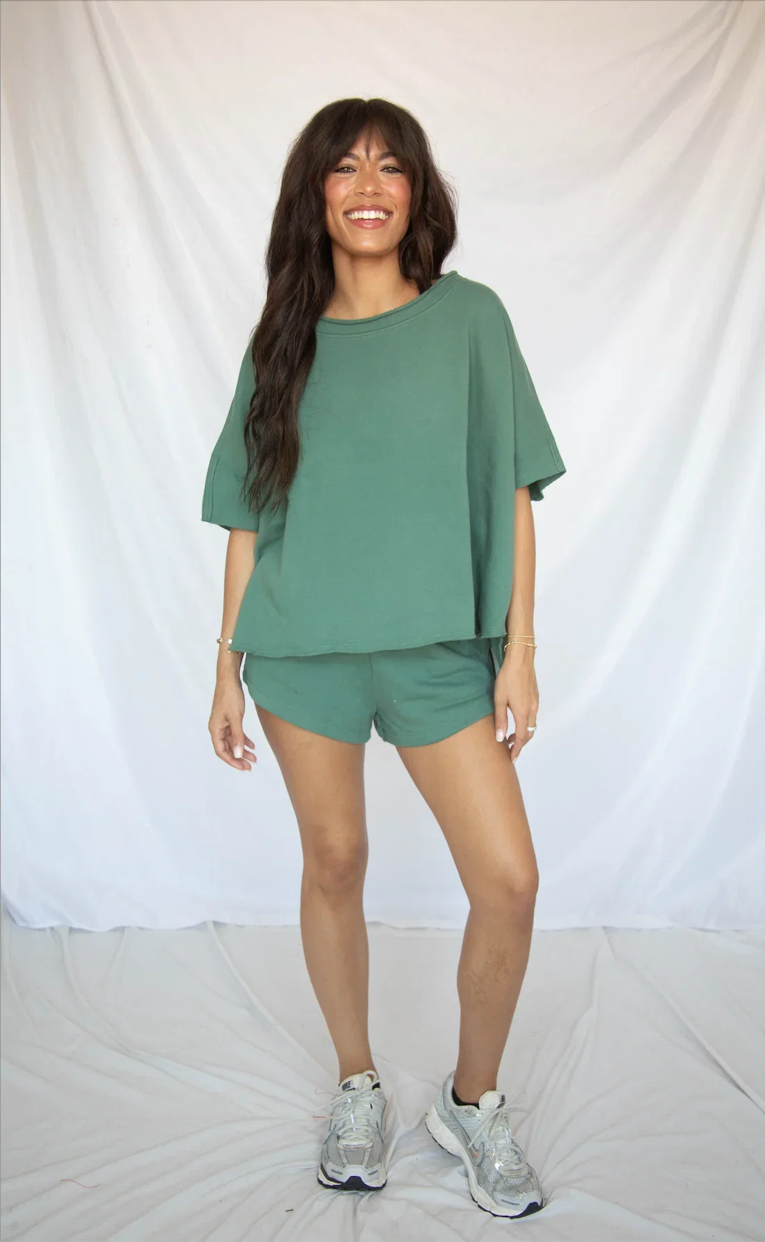 Image of on the move two piece set - dark green
