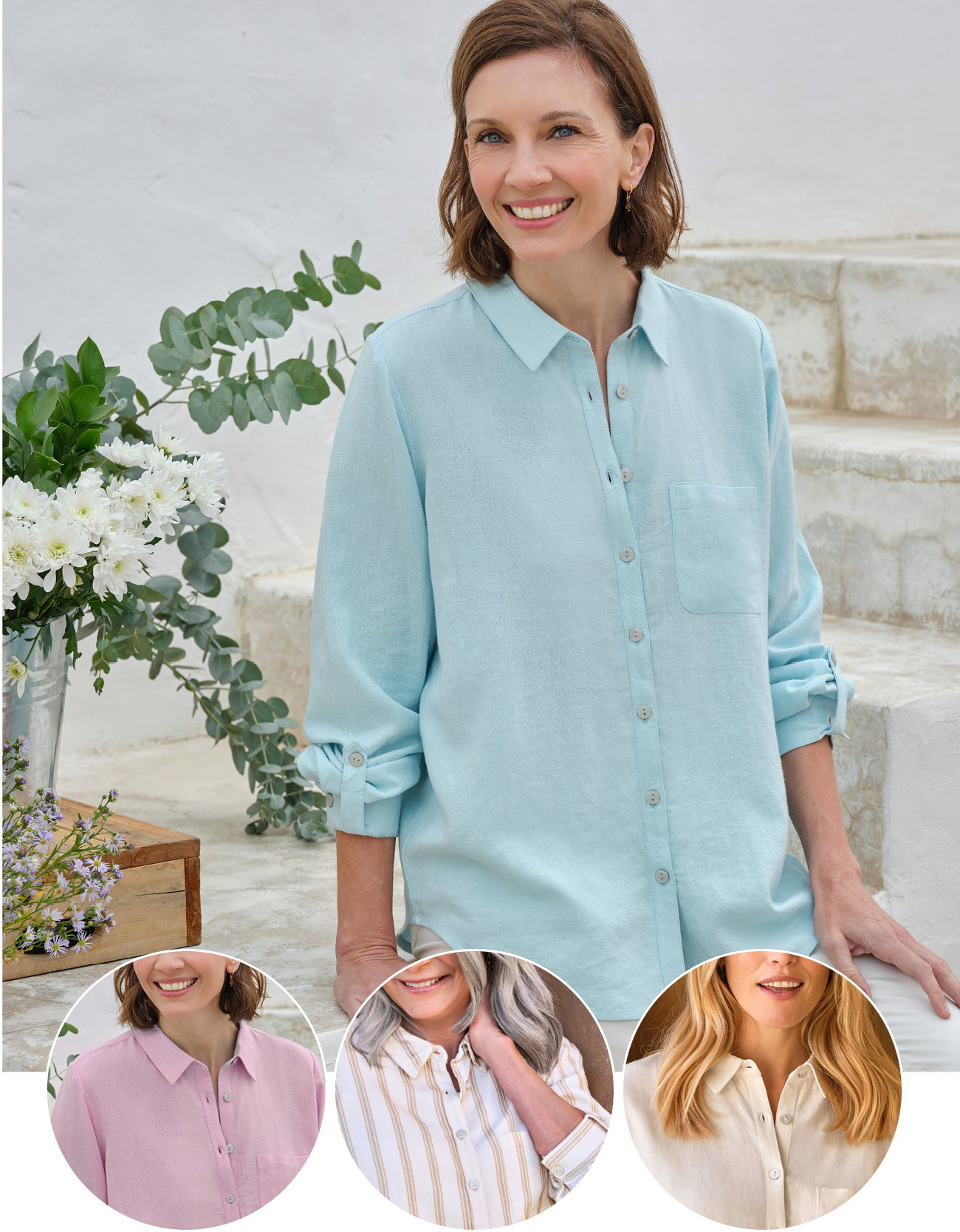 Chemise en mélange de lin