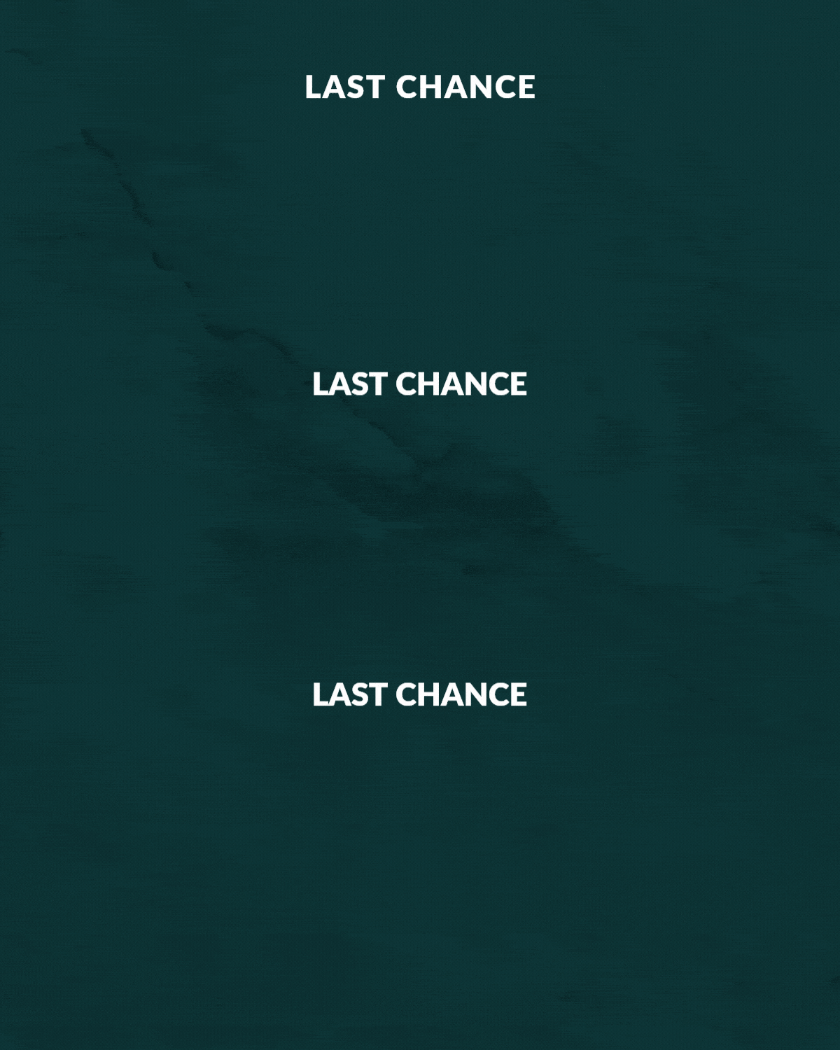 LAST CHANCE - 25% OFF*
