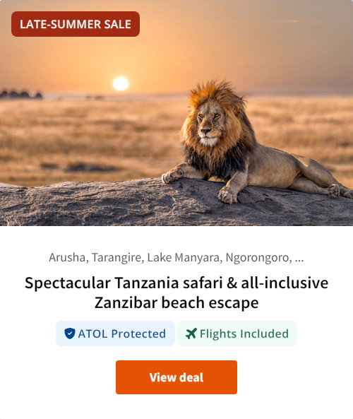 Spectacular Tanzania safari &amp; all-inclusive Zanzibar beach escape