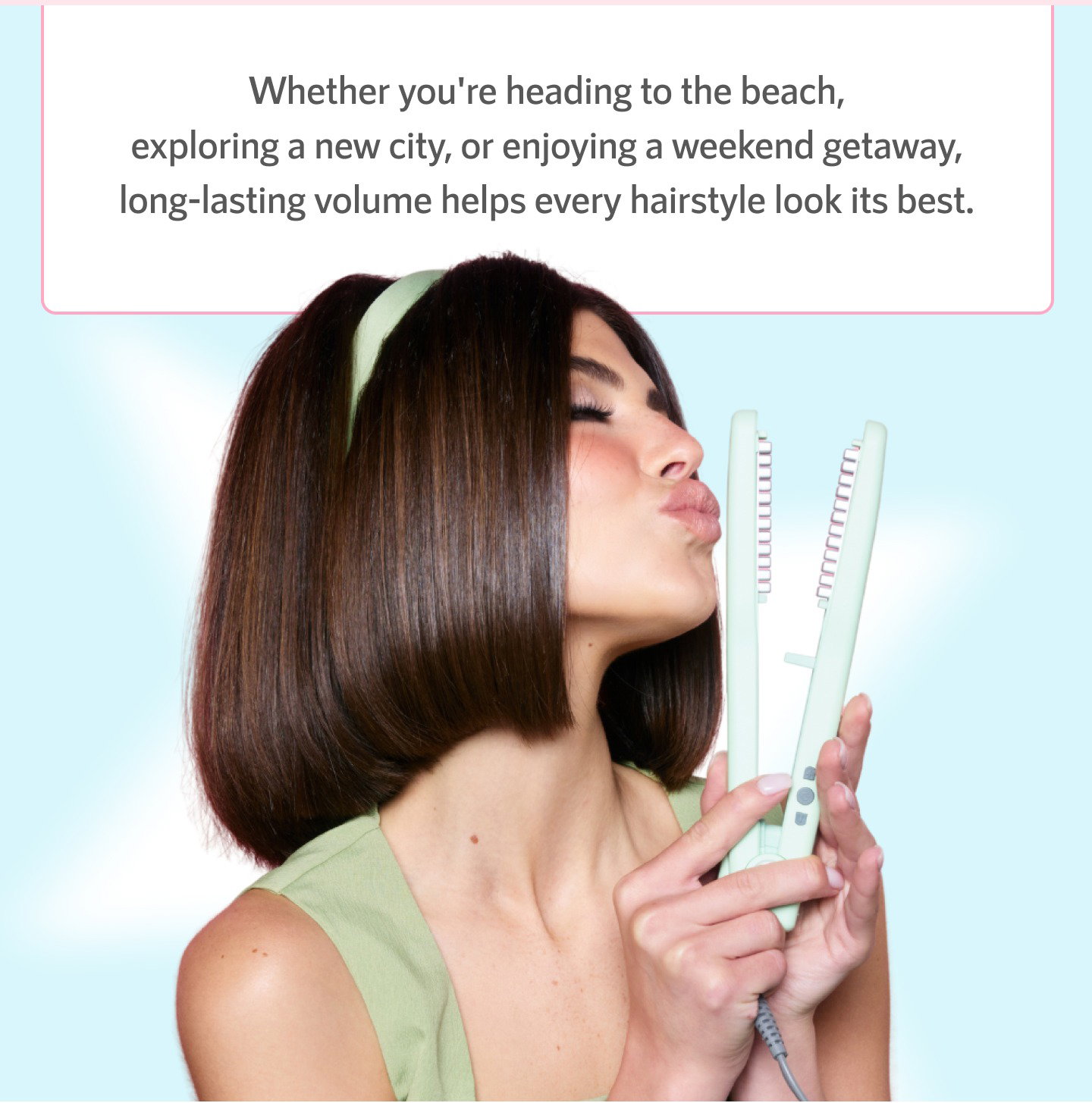 Whether you're heading to the beach, exploring a new city, or enjoying a weekend getaway, long-lasting volume helps every hairstyle look its best.