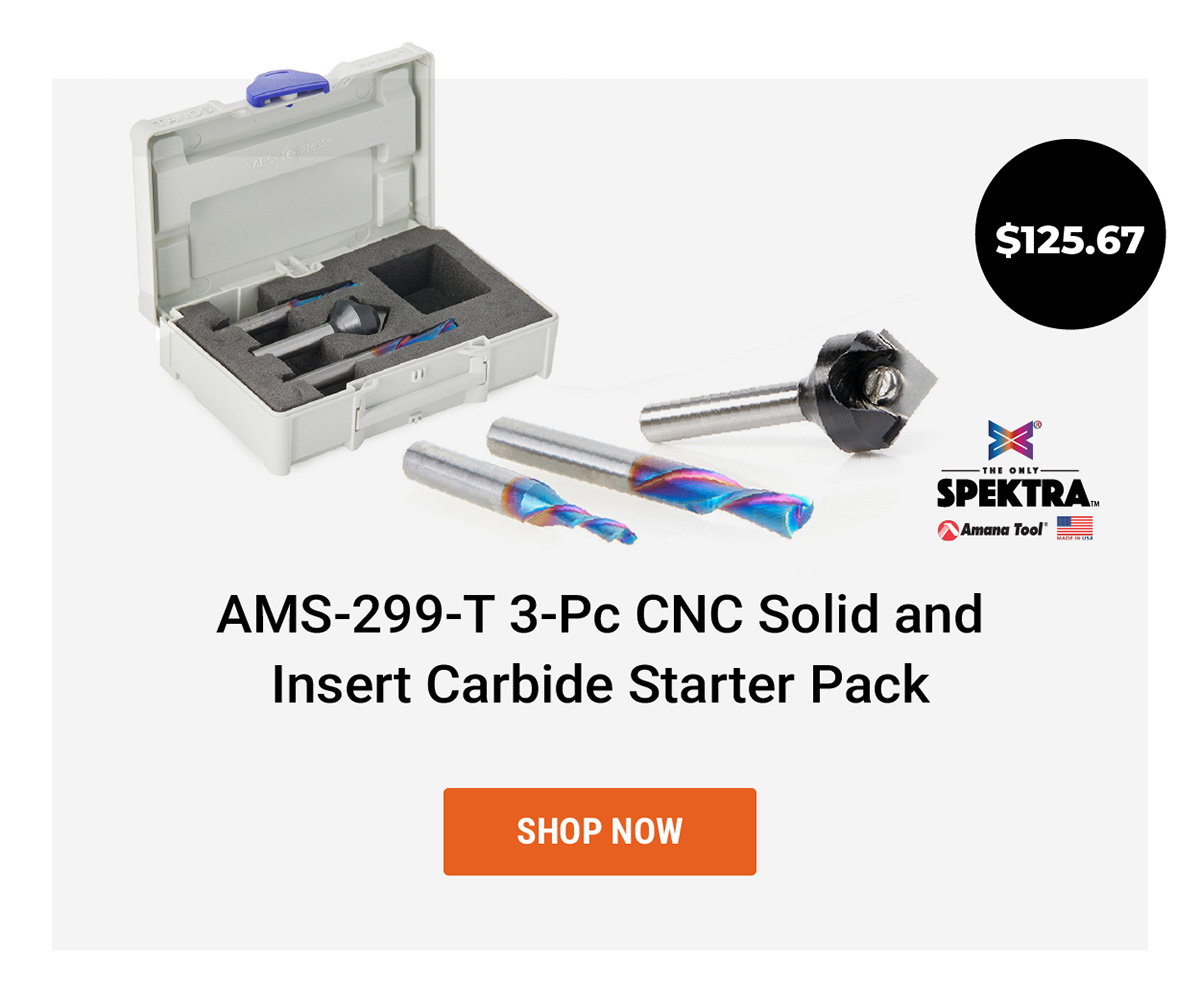 AMS-299-T 3-Pc CNC Solid and Insert Carbide Starter Pack