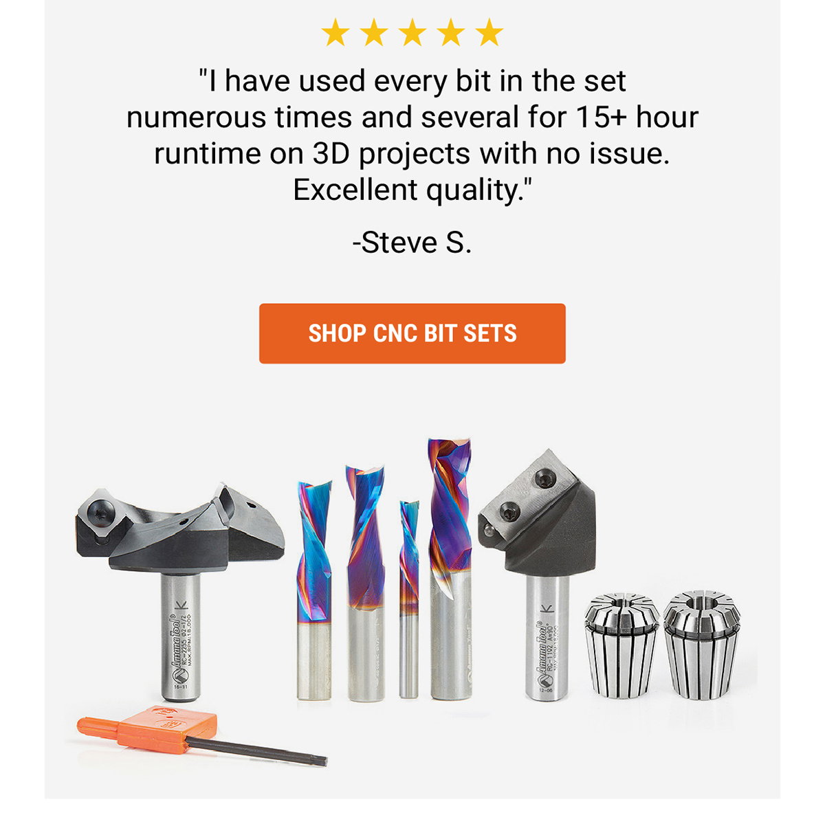 I have used every bit in the set numerous times and several for 15+ hour runtime on 3D projects with no issue. Excellent quality.