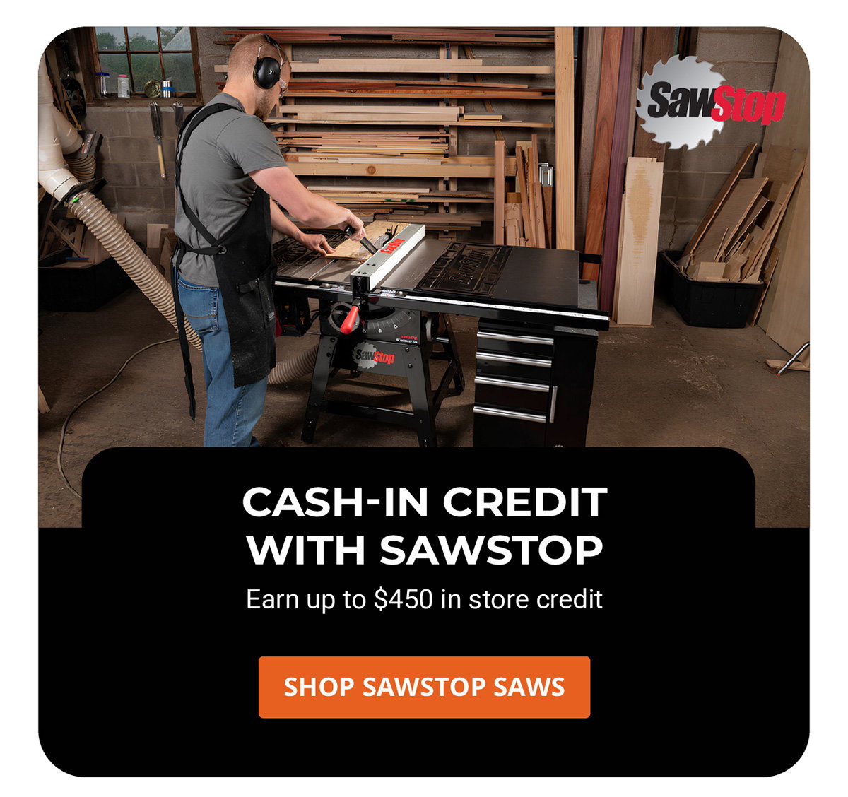 Cash-In Credit With SawStop