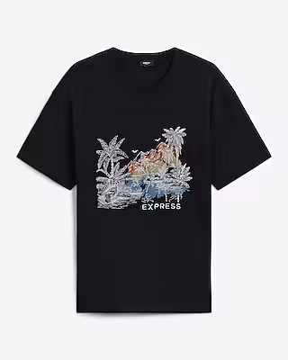 Classic Fit Island Logo Graphic T-Shirt