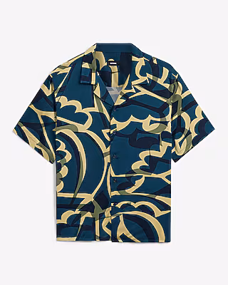 Abstract Geo Short Sleeve Resort Shirt