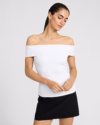 Body Contour High Compression Off The Shoulder Tee