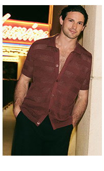Shop Men's Deep Chestnut Sweater Polo