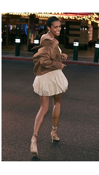 Shop Women's Beige Bubble Mini Dress