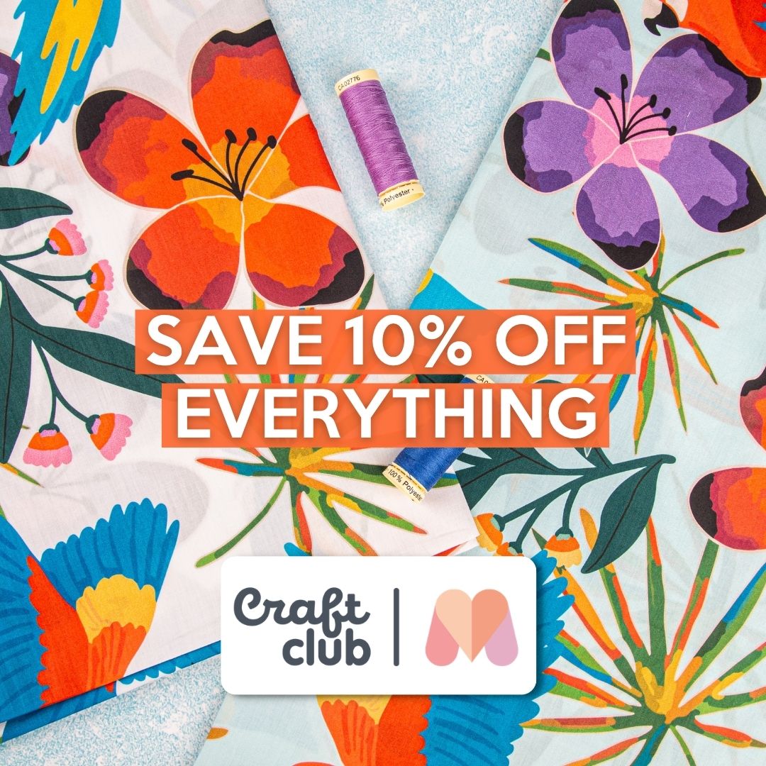 Join the Minerva Craft Club to save 10% off all purchases for 12 months