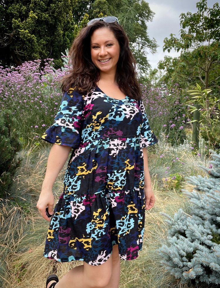 The Polish Sewing Bee - Tammy Dress in Graphic Leopard Linen Viscose