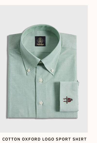 COTTON OXFORD LOGO SPORT SHIRT