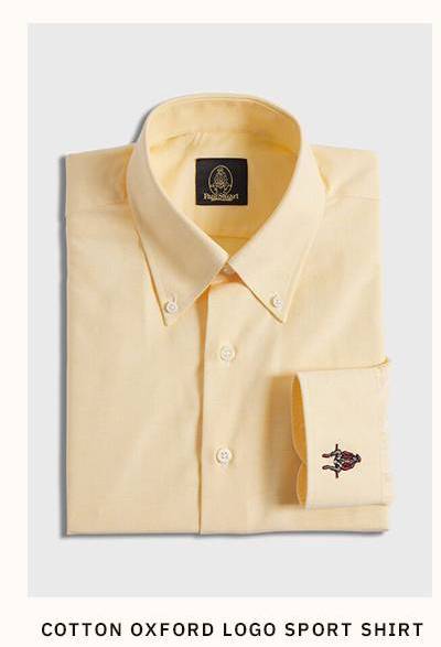 COTTON OXFORD LOGO SPORT SHIRT