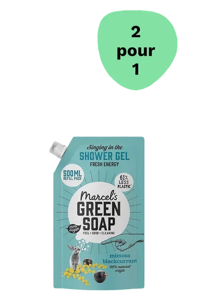 Marcel's Green Soap Gel Douche Mimosa & Cassis Recharge - 2 pour 1