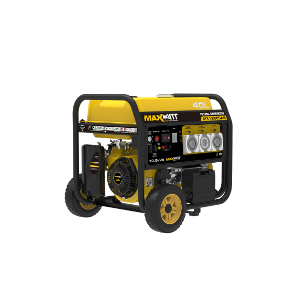 MaxWatt 12.5kVA Petrol Portable Generator with Electric Start + 2 Wire Auto Start