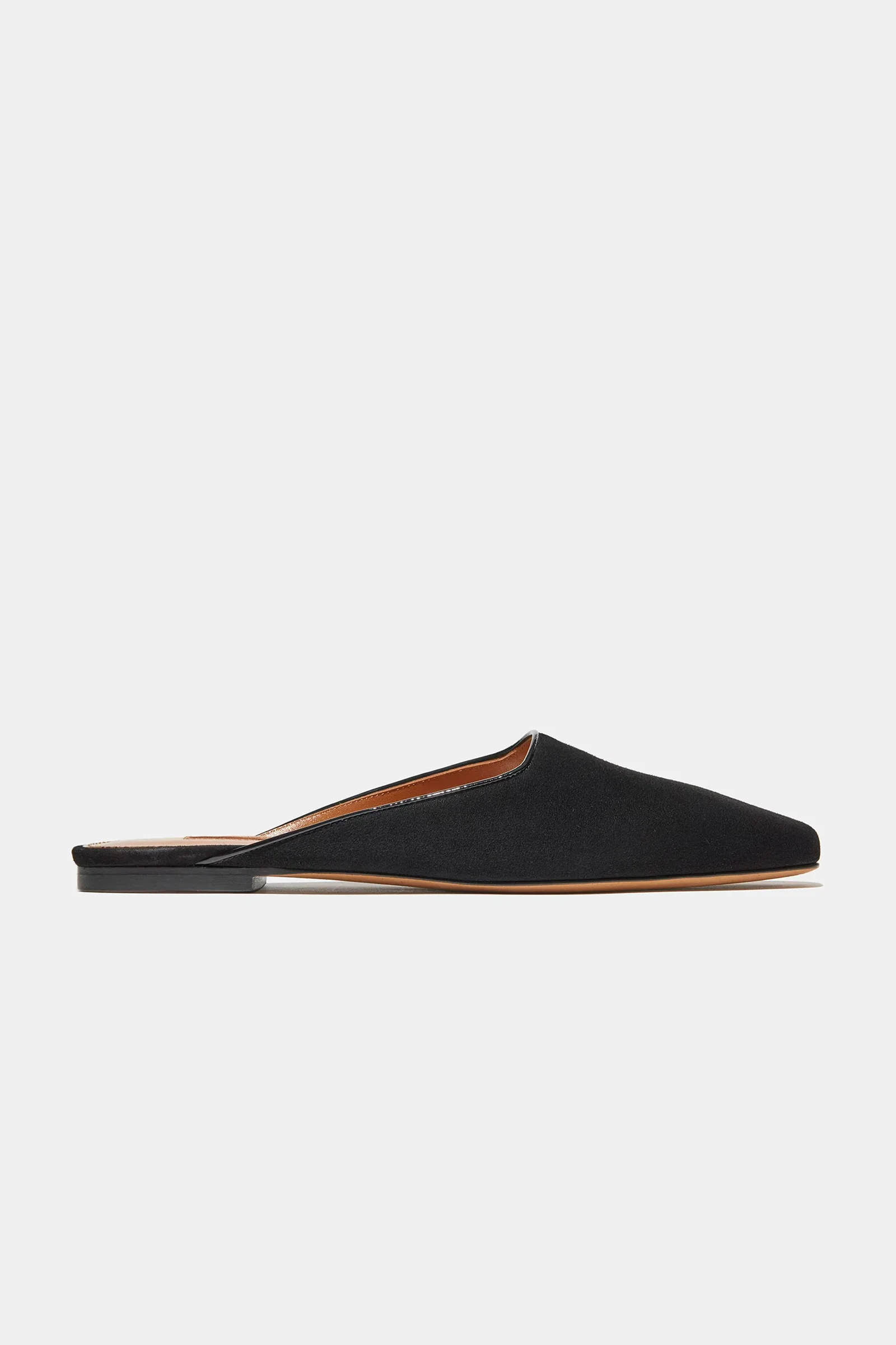 Image of Flat Mule in Black Suede — FINAL SALE