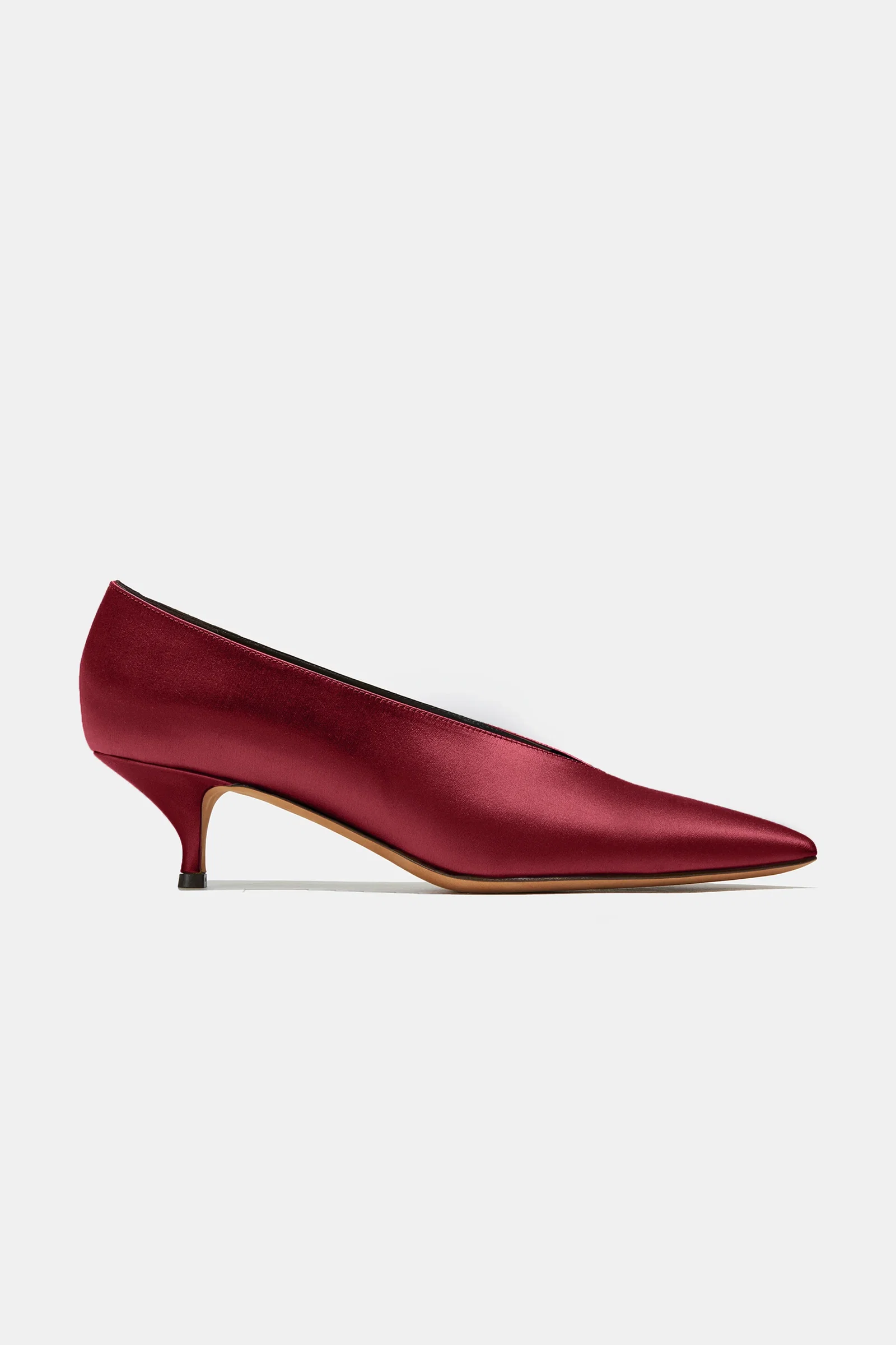 Image of Veneto in Burgundy Satin — FINAL SALE