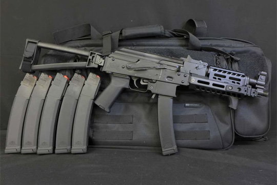 PSA AKV 9MM Pistol with Upgraded Handguard, Brace, 5 Extra Mags and Case