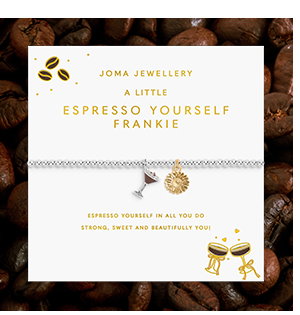 A Little Vibes 'Espresso Yourself' Bracelet In Silver Plating