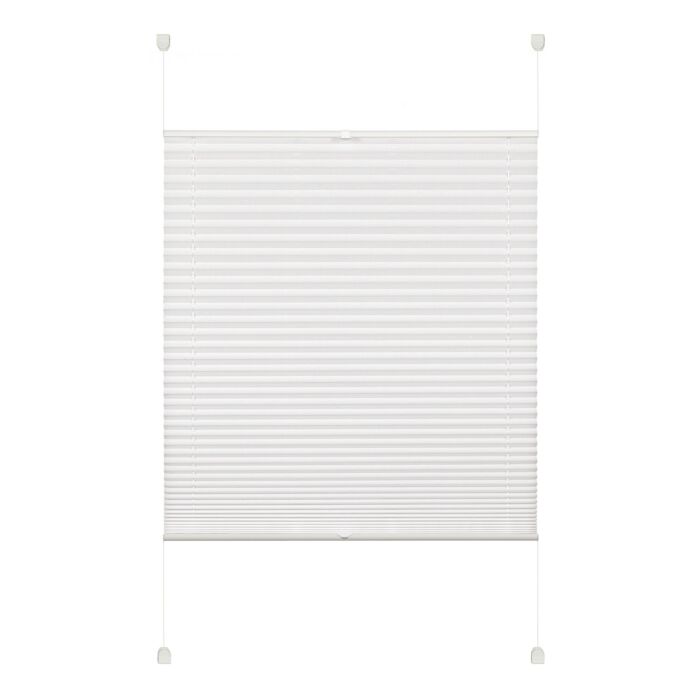 Gardinia Sonnenschutz Easyfix Klemmplissee Pia, blickdicht, ohne Bohren , weiss