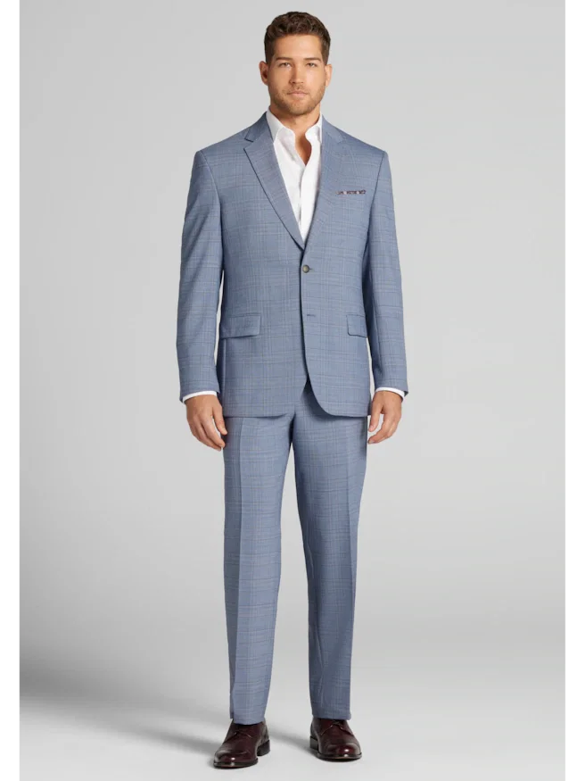 Traveler® COOL<i>MOTION</i> Traditional Fit Plaid Suit Separates Jacket