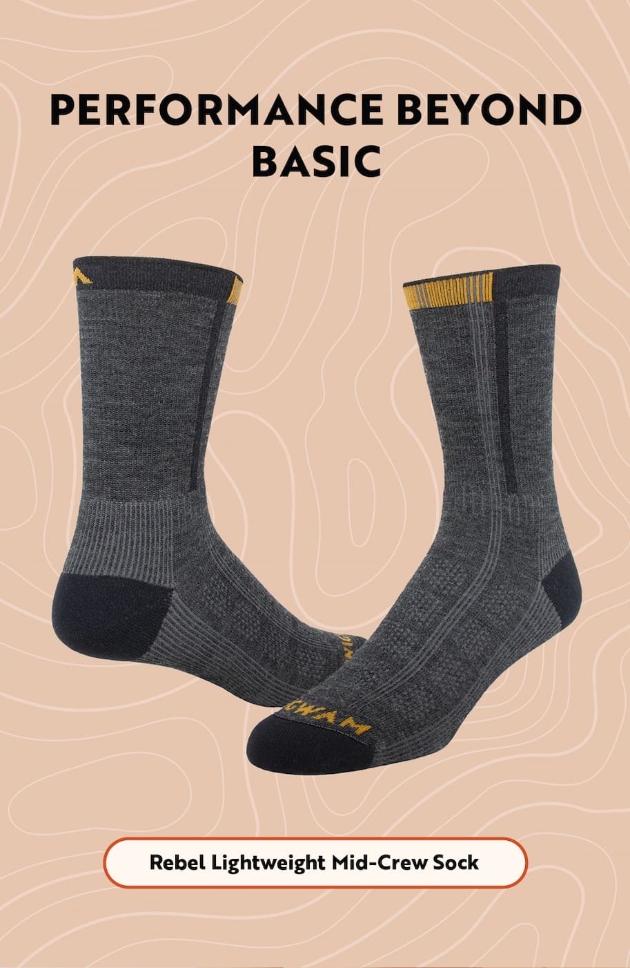 Rebel Lightweight Mid-Crew Sock