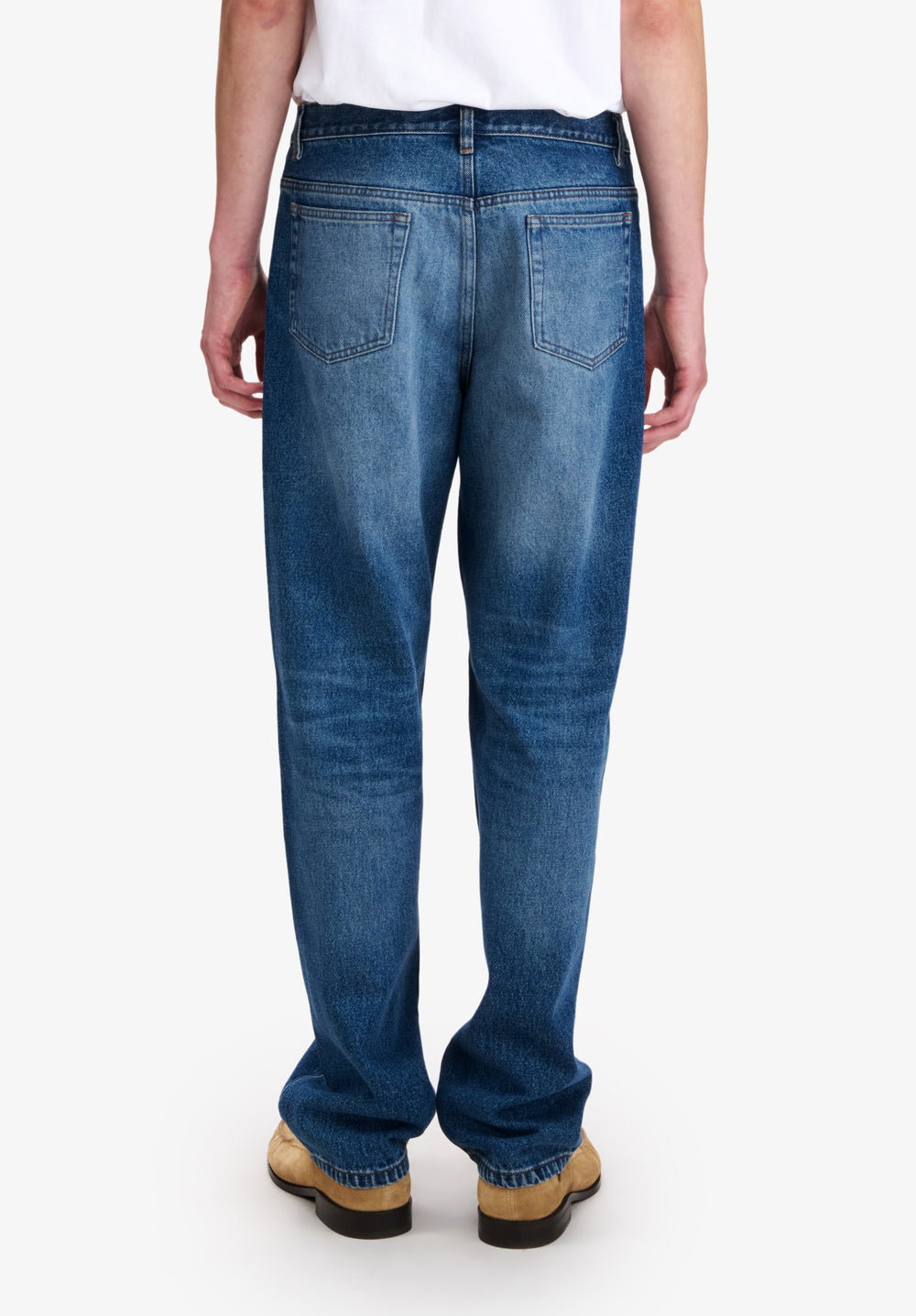 A.P.C. back view of Fairfax jeans